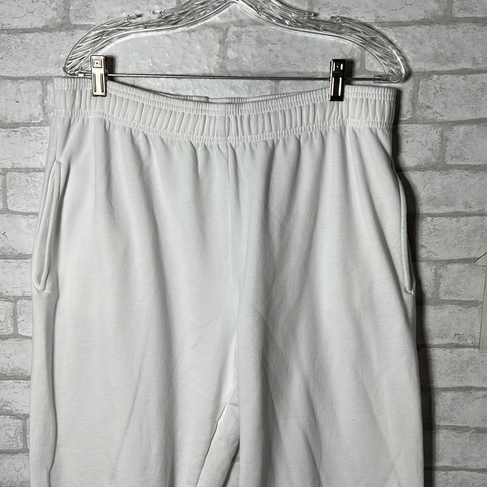 Pink Victoria’s Secret white spellout sweatpants size large - Picture 2 of 10